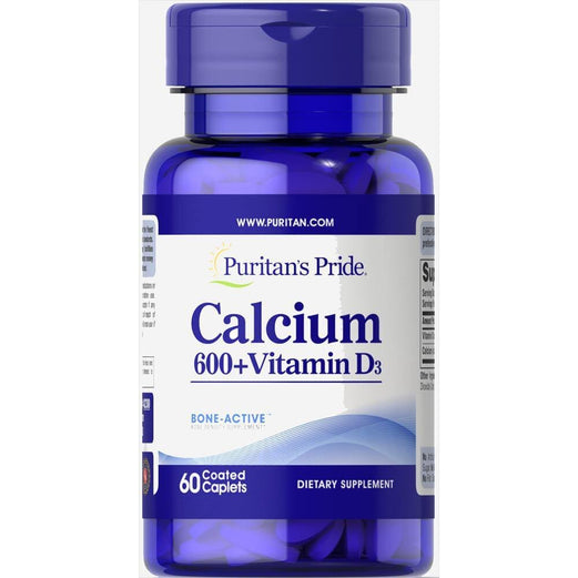 Puritans Pride Calcium 600 Plus Vitamin D 60s - Med7 Online