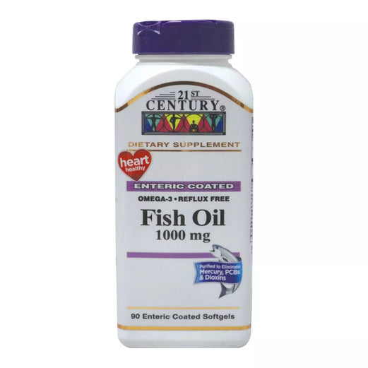 21st Century Fish Oil 1000 mg Enteric Coated Softgels 90's - Med7 Online