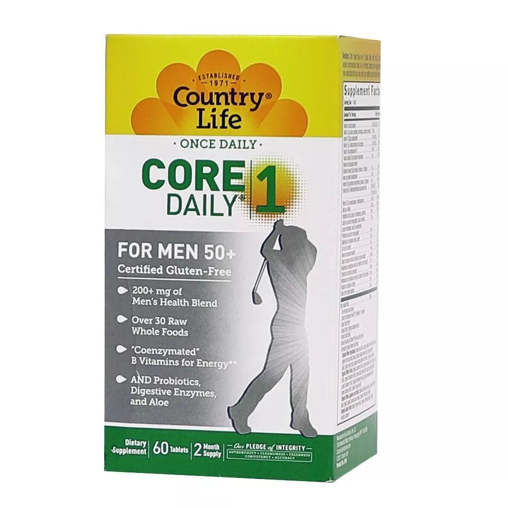 Country Life Core Daily 1 مكمل غذائي للرجال فوق سن 50 عامًا، 60 قرصًا