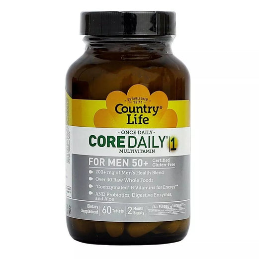 Country Life Core Daily 1 مكمل غذائي للرجال فوق سن 50 عامًا، 60 قرصًا