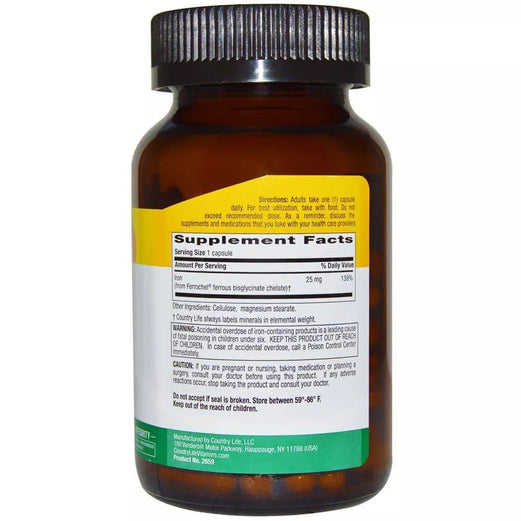 COUNTRY LIFE EASY IRON 25 مجم 90 كبسولة