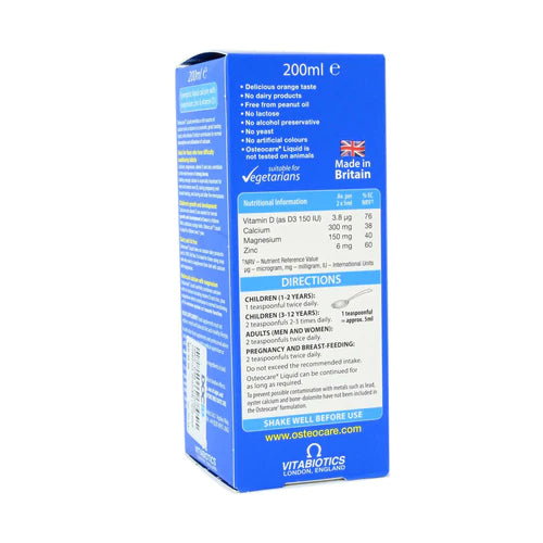 VITABIOTICS Osteocare Liquid 200ml - Med7 Online