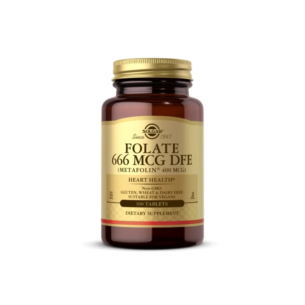 SOLGAR Folate 666mcg (Metafolin 400mcg)  100 Tablets. - Med7 Online