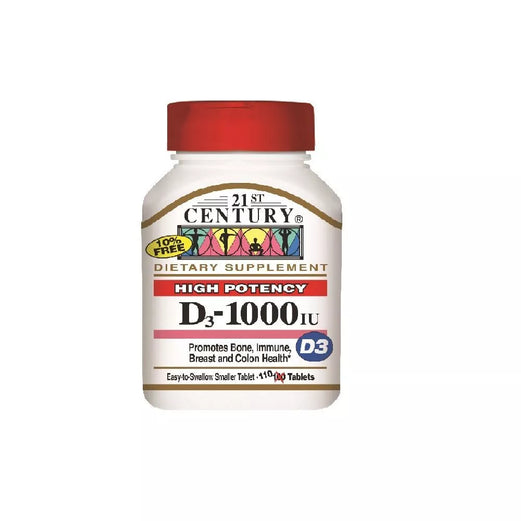 21st Century High Potency D3-1000 IU Tablets 110's - Med7 Online