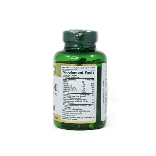 Nature's Bounty Cold Water Salmon Oil Dietary Supplements, 1000mg, 120 Softgels - Med7 Online