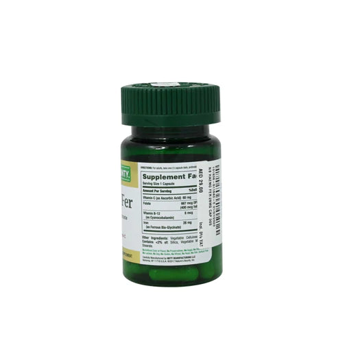 Natures Bounty Haemo Fer 28mg Capsules 30 Per Pack. - Med7 Online
