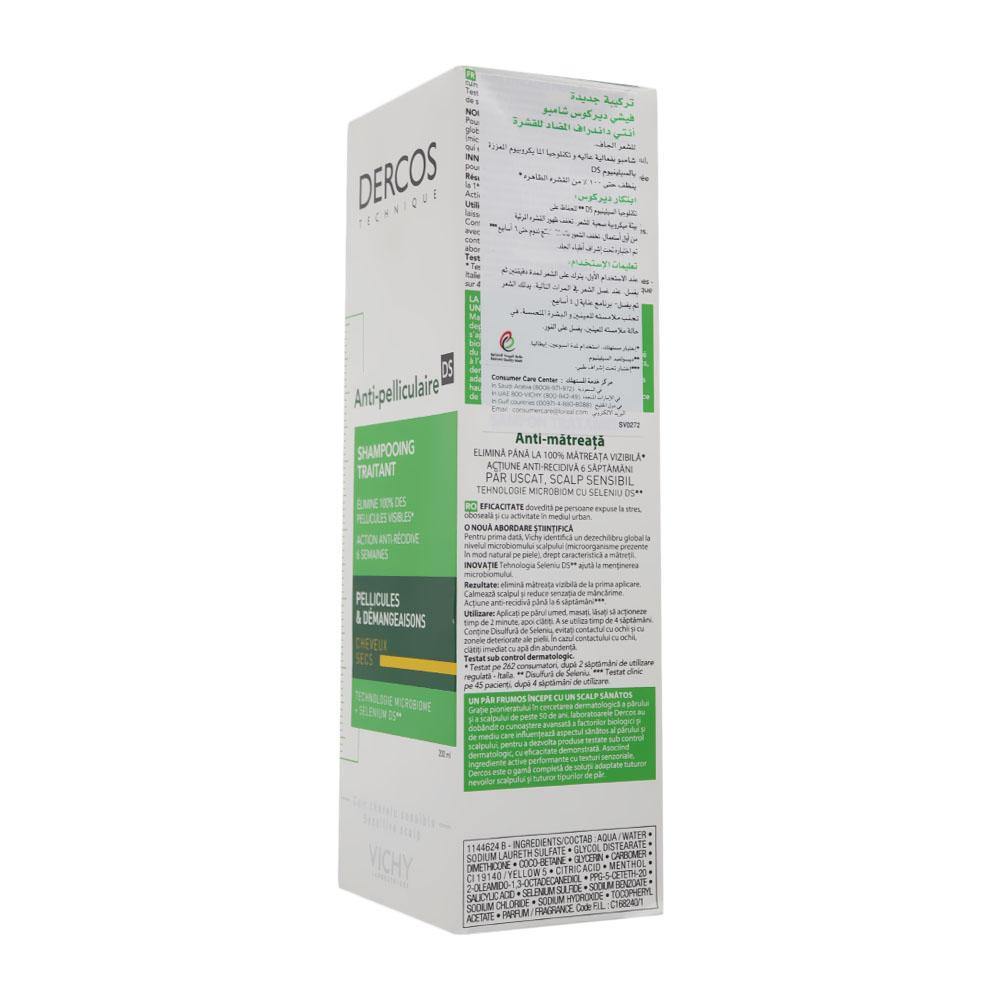 Vichy Dercos Anti Dandruff Shampoo for Dry Hair 200 mL - Med7 Online