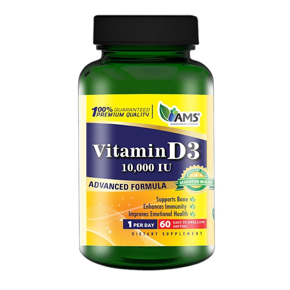 AMS Vitamin D3 10000IU Softgels 60's - Med7 Online
