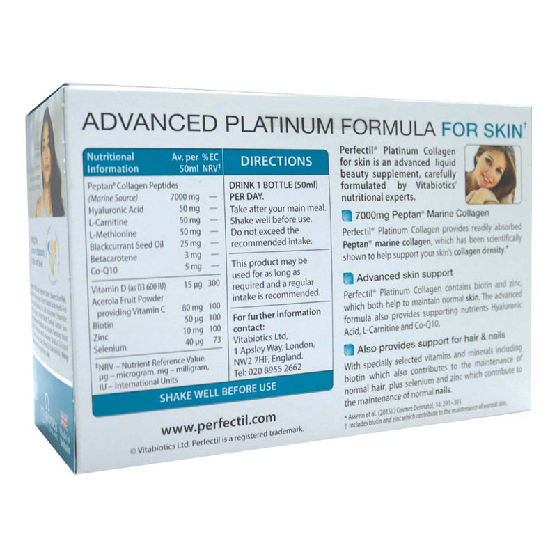 Vitabiotics Perfectil Platinum Collagen Skin Drink 50ML 10's - Med7 Online