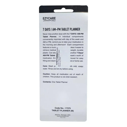 Ezycare 7 Days/AM-PM Tablet Planner Medium 17375 - Med7 Online