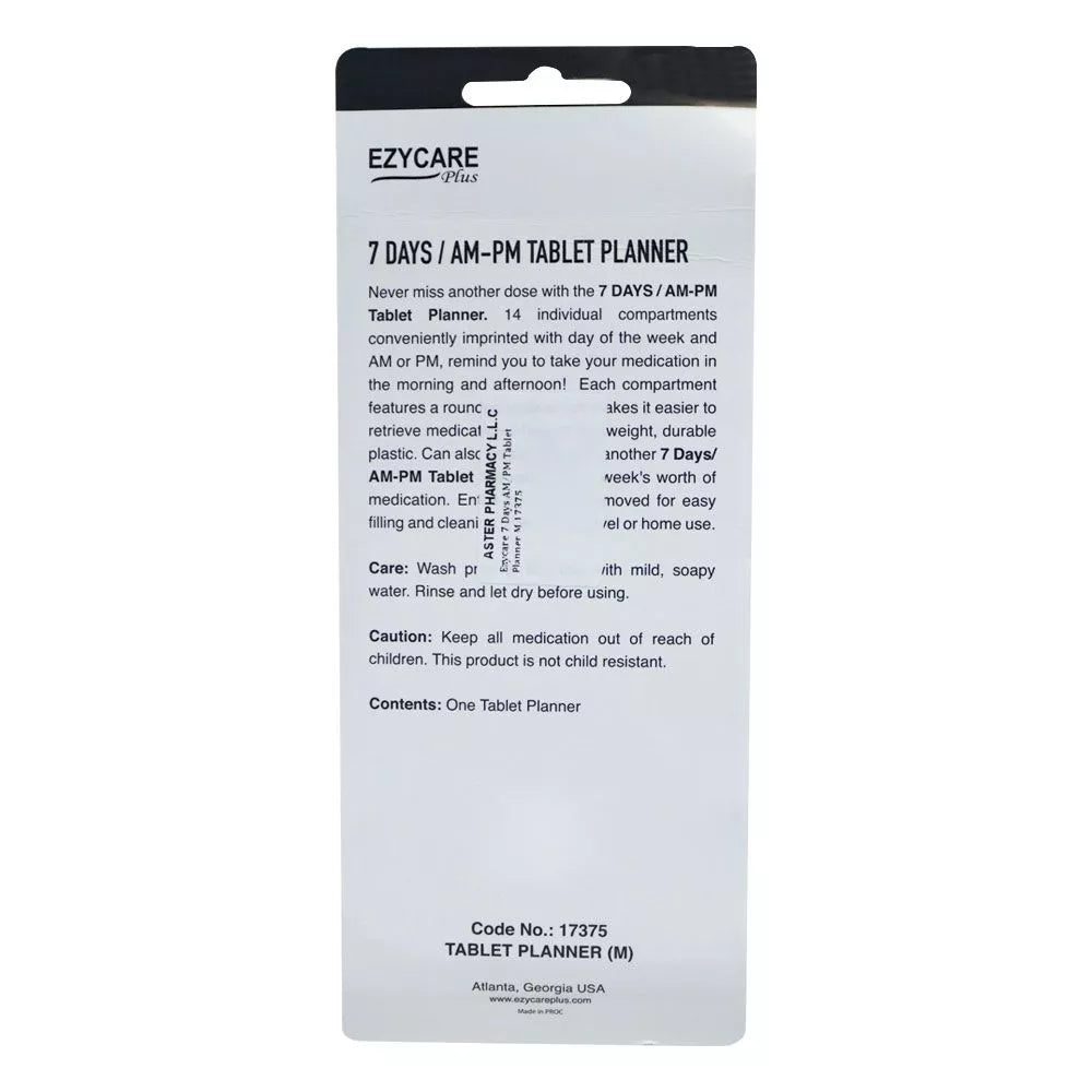 Ezycare 7 Days/AM-PM Tablet Planner Medium 17375 - Med7 Online