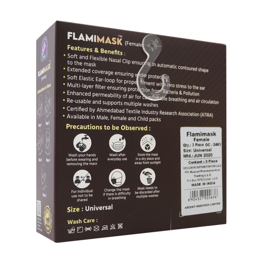 Flamingo FlamiMask Reusable & Washable Face Mask Female 3's - Med7 Online