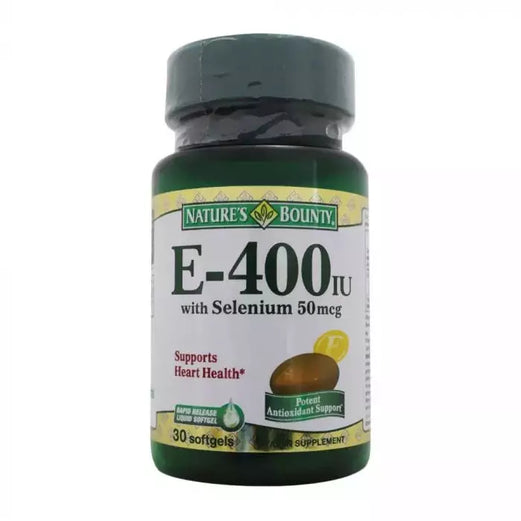 Nature's Bounty E-400IU with Selenium 50 mcg Softgels 30's - Med7 Online