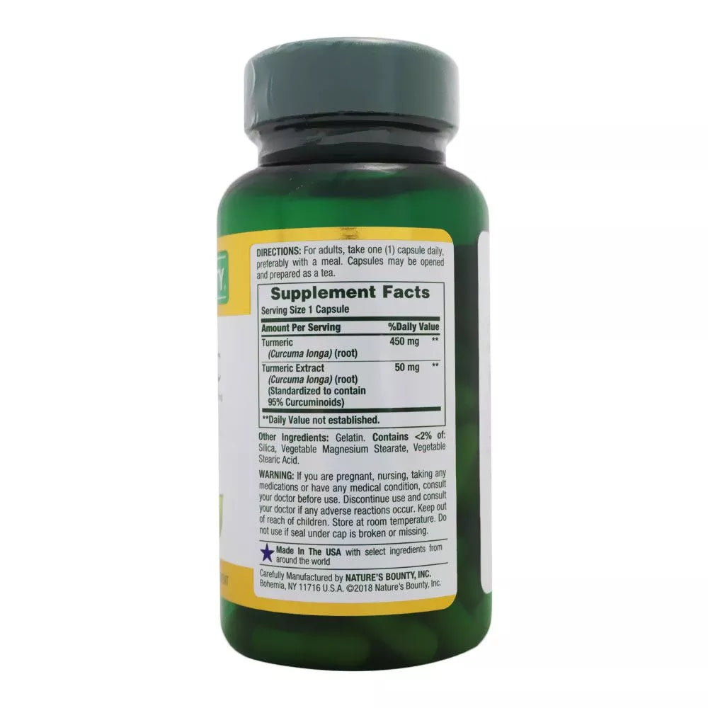 Nature's Bounty Turmeric 450 mg Capsules 60's - Med7 Online