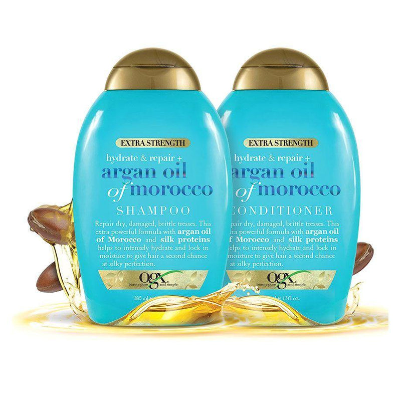 OGX Moroccan Argan Oil Shampoo + Conditioner Combo 385ml - Med7 Online