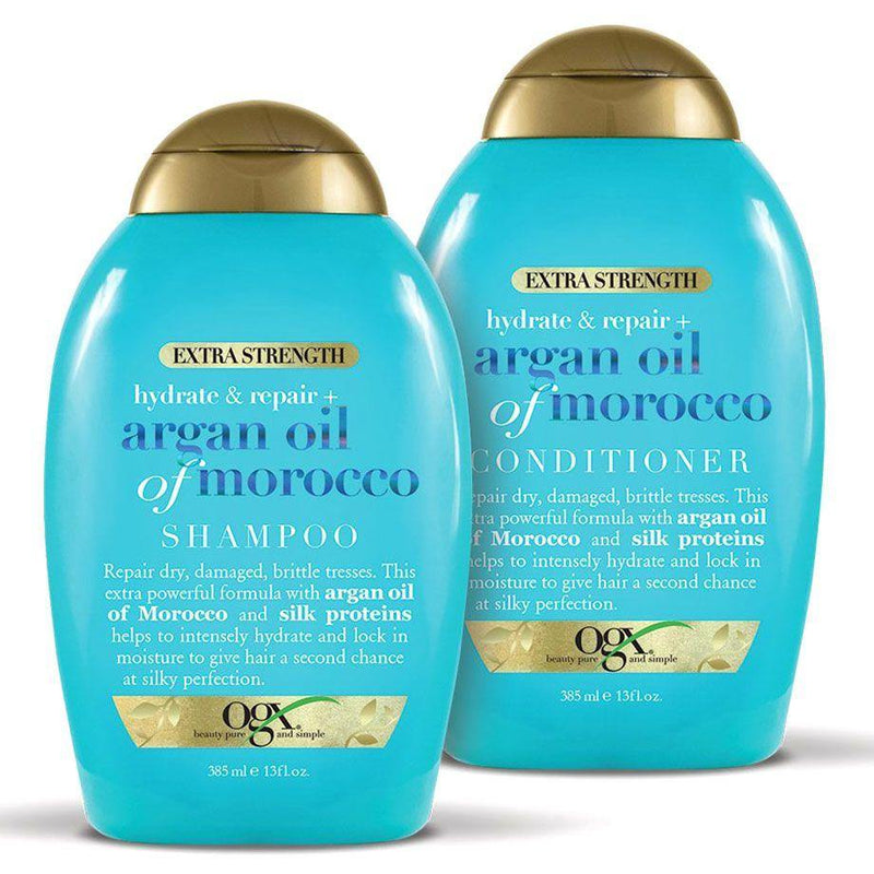 OGX Moroccan Argan Oil Shampoo + Conditioner Combo 385ml - Med7 Online
