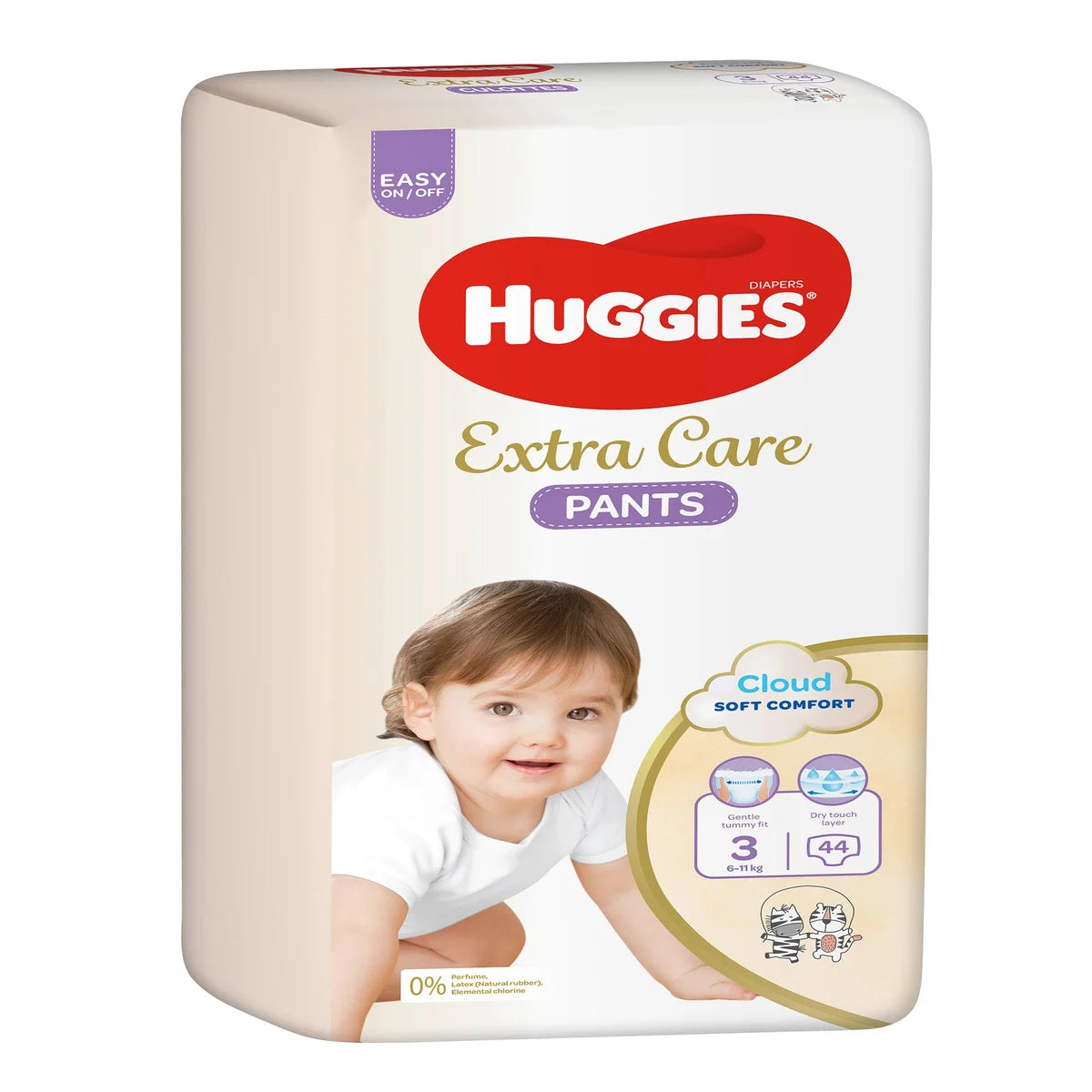 HUGGIES EXTRA CARE 3 DIAPER PANTS 44s 67037