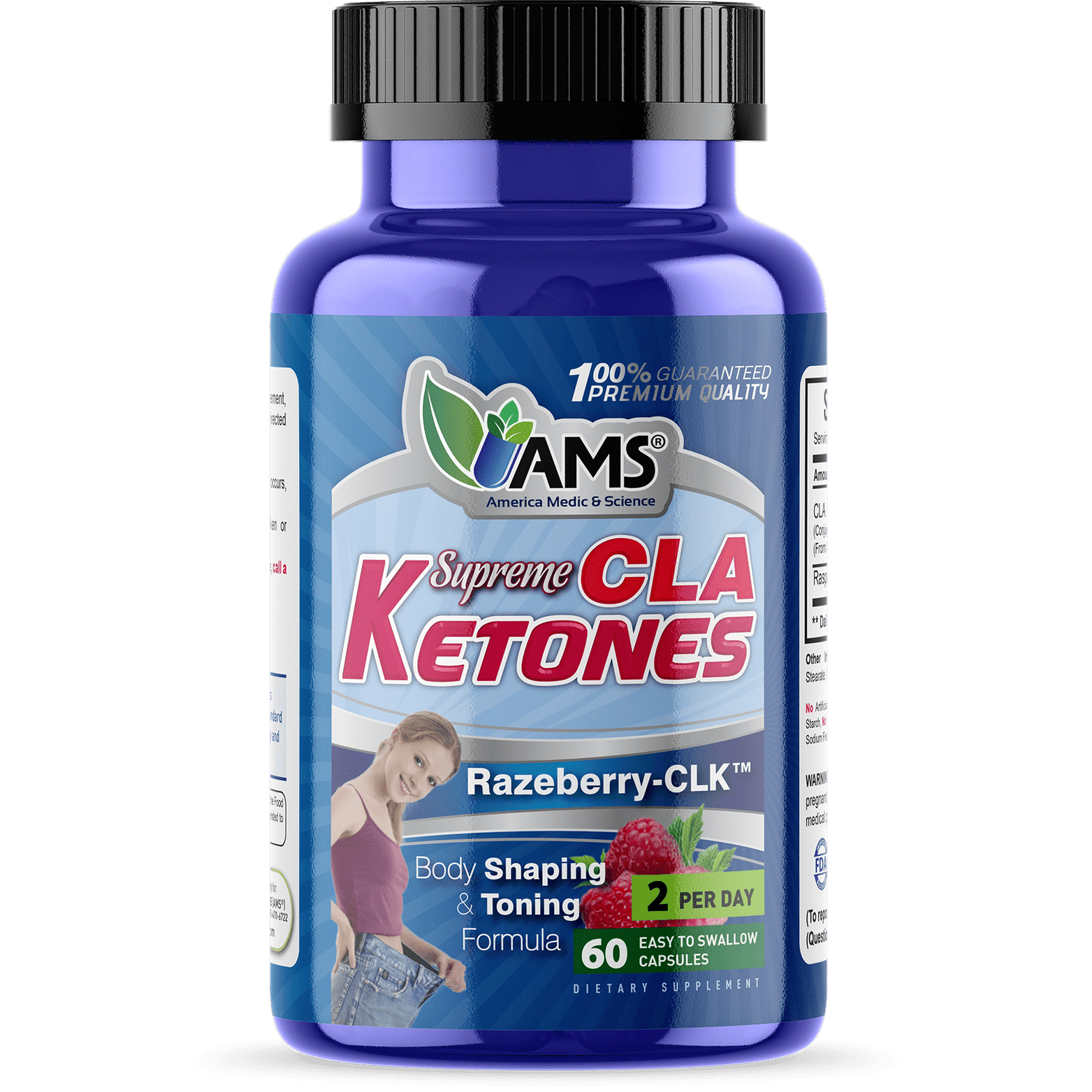 AMS Raspberry Ketone Lean With CLA Capsules 60's - Med7 Online