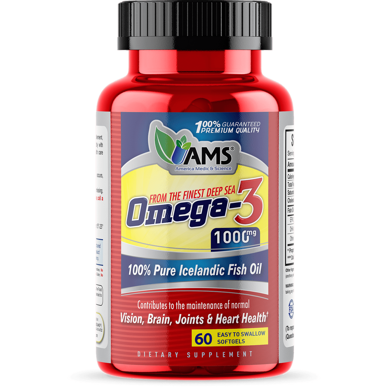 AMS Omega 3 1000 mg Softgels 60's - Med7 Online