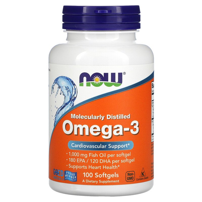 Now Foods, Omega-3, 180 EPA /120 DHA, 100 Softgels - Med7 Online