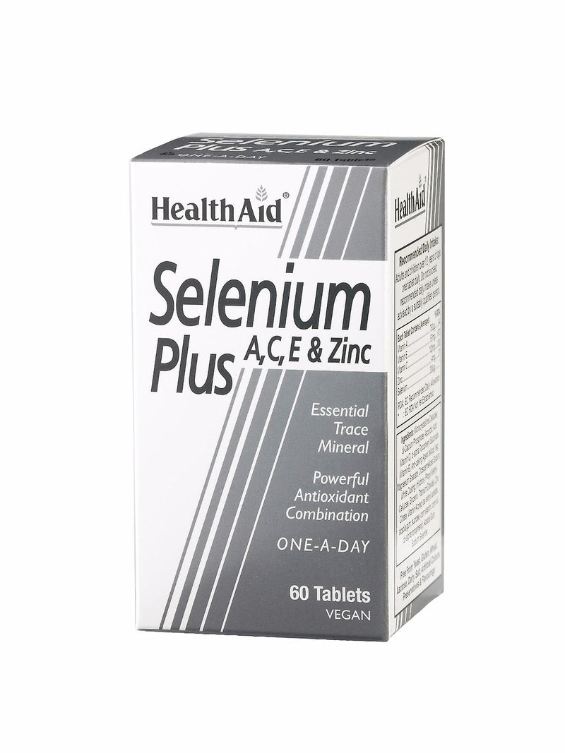 HEALTH AID SELENIUM PLUS A,C,E & Zinc 60 Tablets
