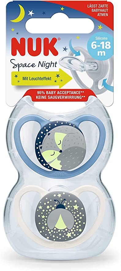 NUK SOOTHER(PACIFIER) SPACE NIGHT 6-18MONTHS