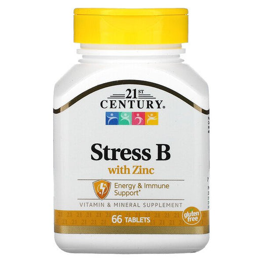21st Century, Stress B with Zinc, 66 Tablets - Med7 Online
