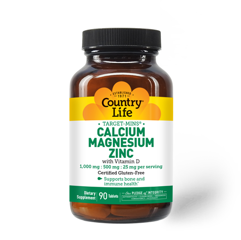 COUNTRY LIFE  Calcium Magnesium Zinc Dietary Supplement, 90 Tablets