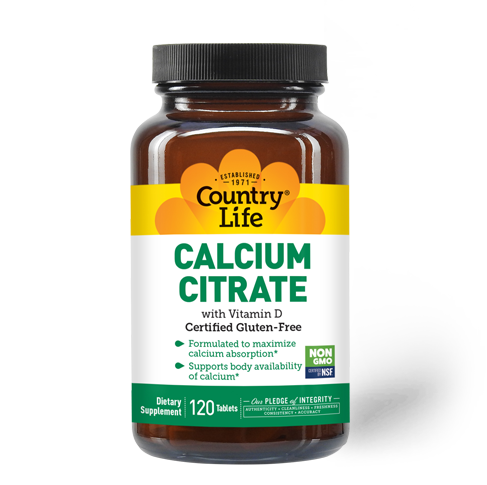 COUNTRY LIFE  Calcium Citrate, 120 Tablets