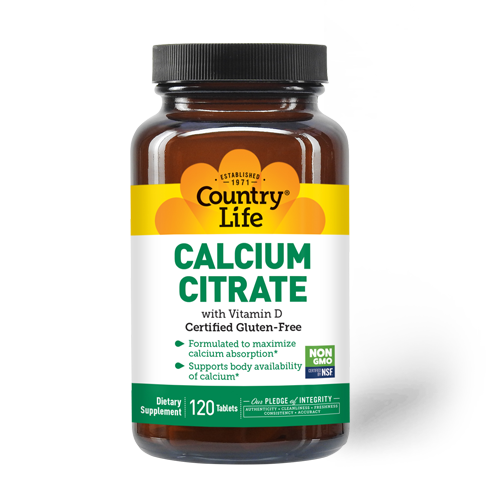 COUNTRY LIFE CALCIUM CITRATE WITH VITAMIN D TAB 120s