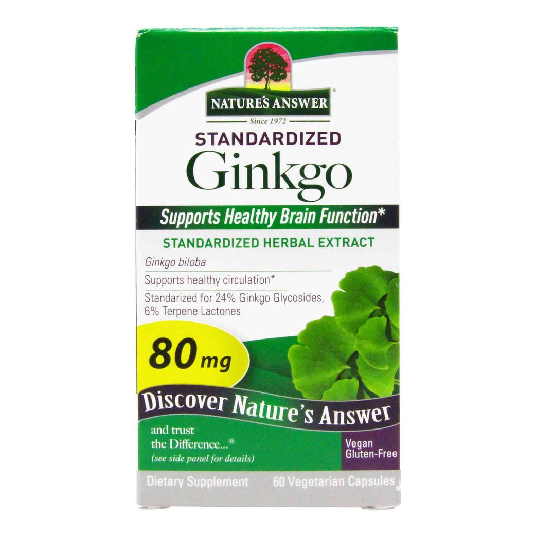 Nature's Answer  Standardized Ginkgo 80mg  60's