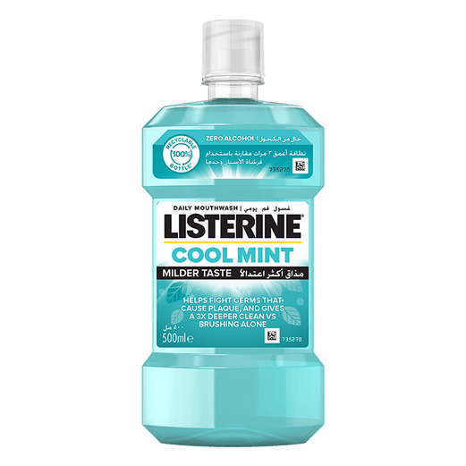 LISTERINE COOL MINT MILDER TASTE MOUTHWASH 500ML