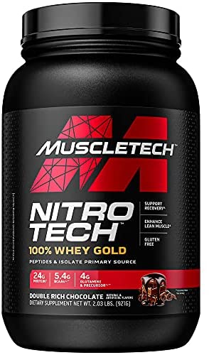 Whey Protein Powder | MuscleTech Nitro-Tech Whey Gold Protein Powder | Whey Protein Isolate Smoothie Mix | Protein Powder for Women & Men | Chocolate Protein Powder, 2 lbs - Med7 Online