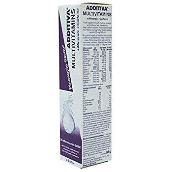 Additiva Multivitamin + Minerals + Caffeine Effervescent Tablets 20s - Med7 Online