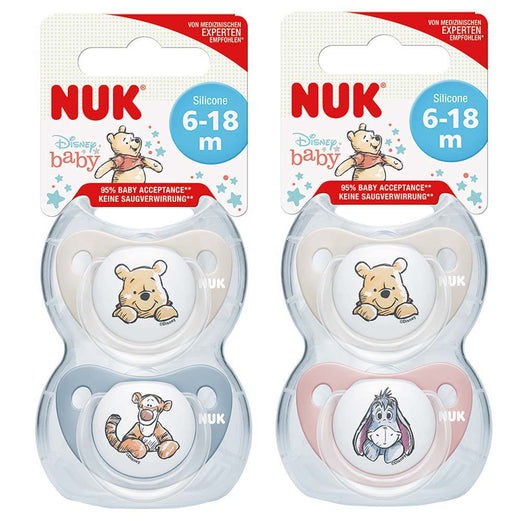 NUK Disney Winnie the Pooh Soother Size 2 (6-18 months) 1pk - Assorted