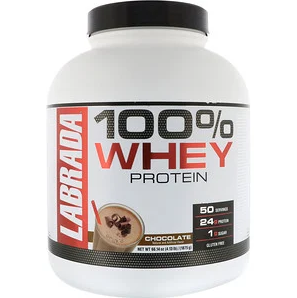 Labrada Nutrition, 100% Whey Protein, Chocolate, 4.13 lbs (1875 g) - Med7 Online