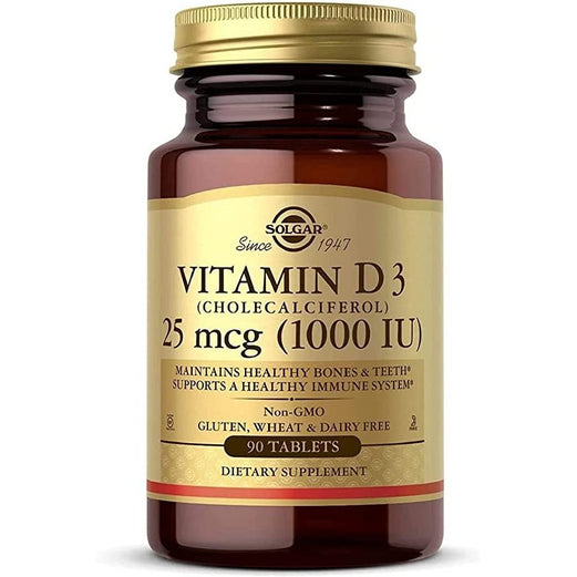 SOLGAR VITAMIN D3 (CHOLECALCIFEROL) 25 MCG (1000 IU) SOFTGELS - Med7 Online