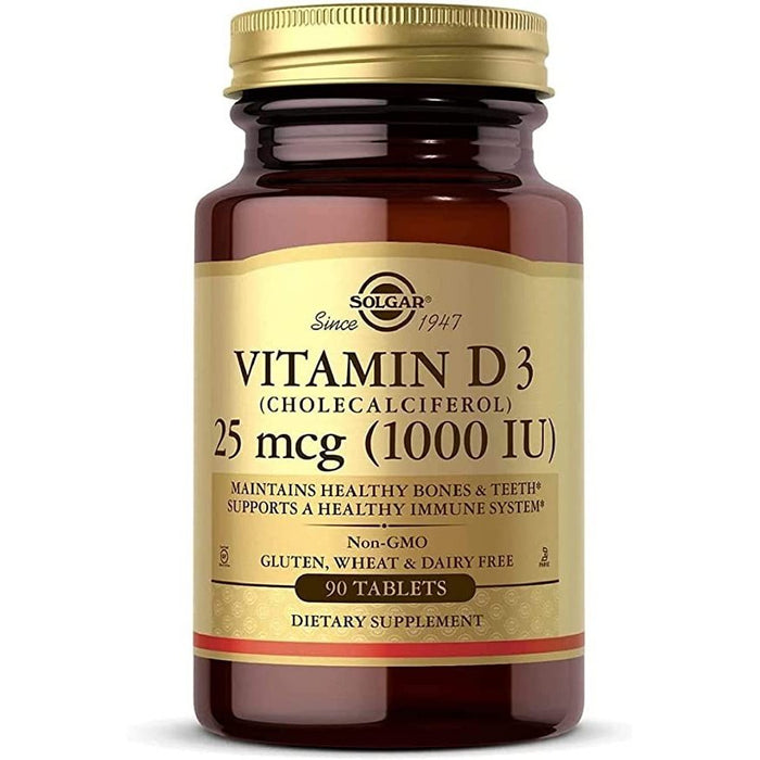 SOLGAR VITAMIN D3 (CHOLECALCIFEROL) 25 MCG (1000 IU) SOFTGELS - Med7 Online