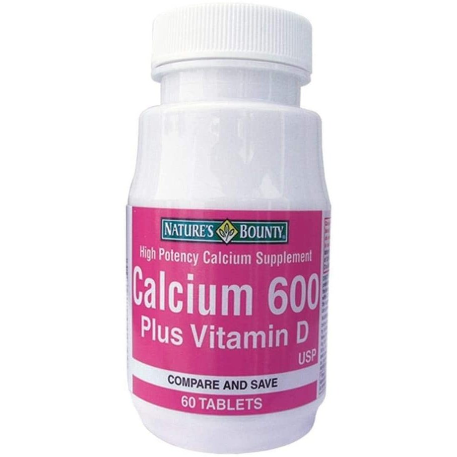 Nature's Bounty Calcium 600 Plus Vitamin D Tablets 60's - Med7 Online