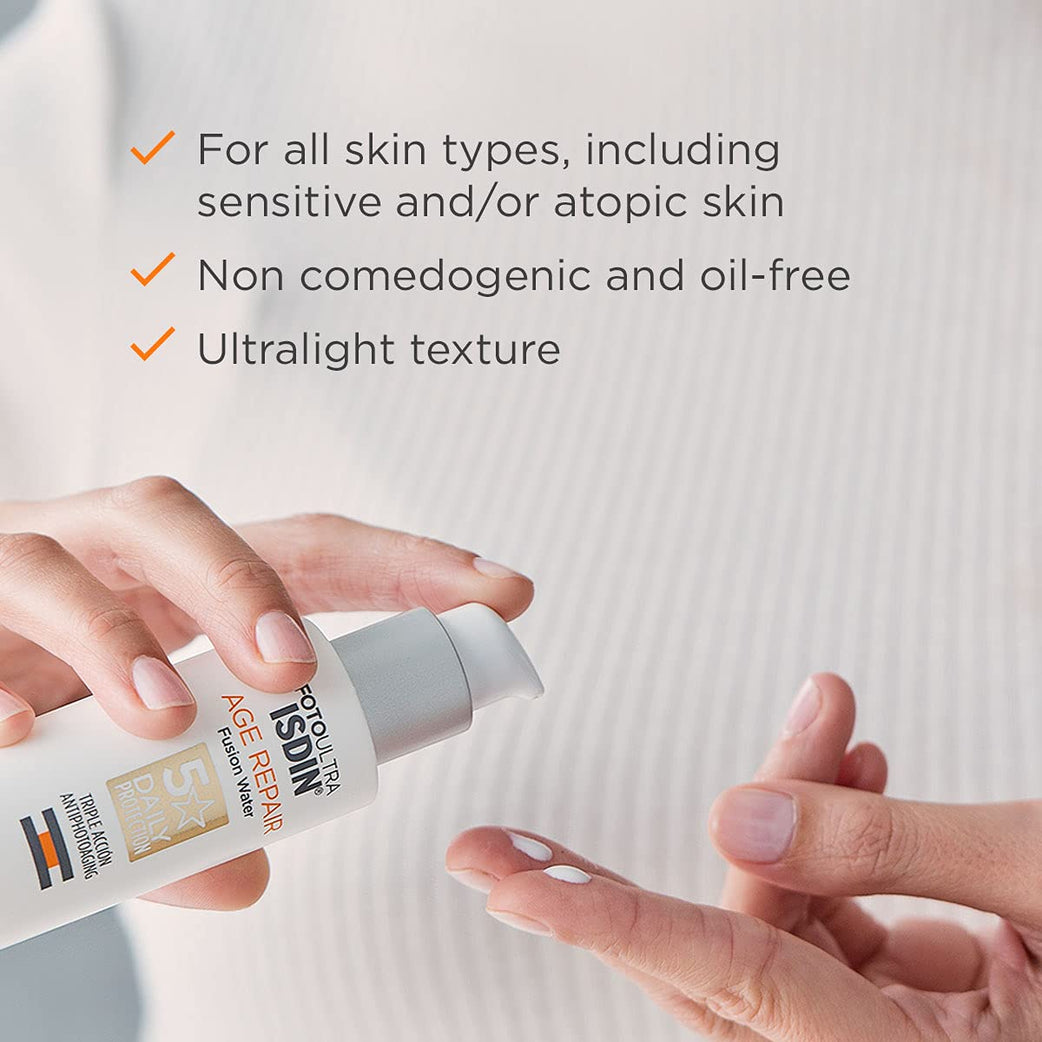 ISDIN FotoUltra Age Repair FW SPF 50 50ml | Daily facial sun cream | Triple anti-ageing action - Med7 Online