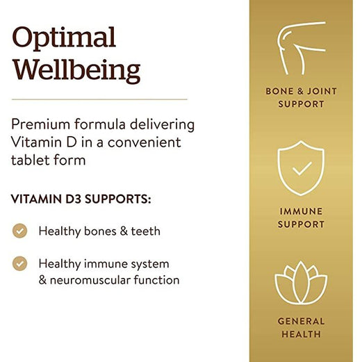 SOLGAR VITAMIN D3 (CHOLECALCIFEROL) 25 MCG (1000 IU) SOFTGELS - Med7 Online