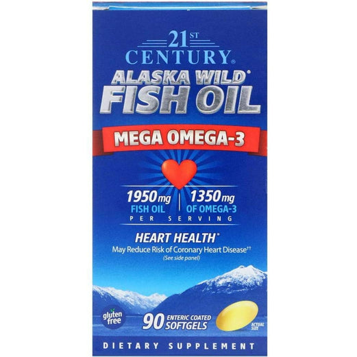 21st Century Alaska Wild Fish Oil Mega Omega-3 Enteric Coated Softgels 90's - Med7 Online