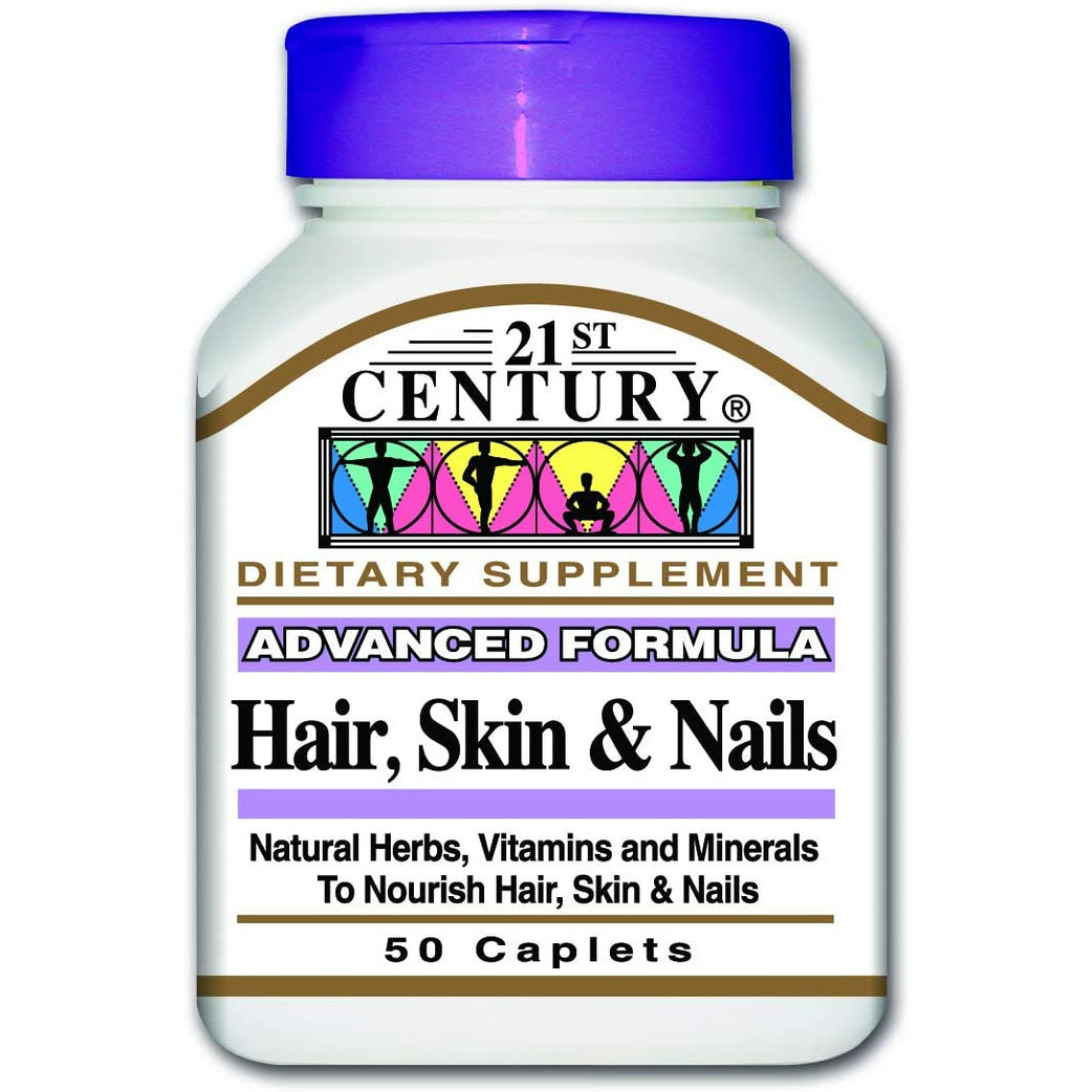 21st Century Hair, Skin & Nails Caplets - 50 Capsules - Med7 Online
