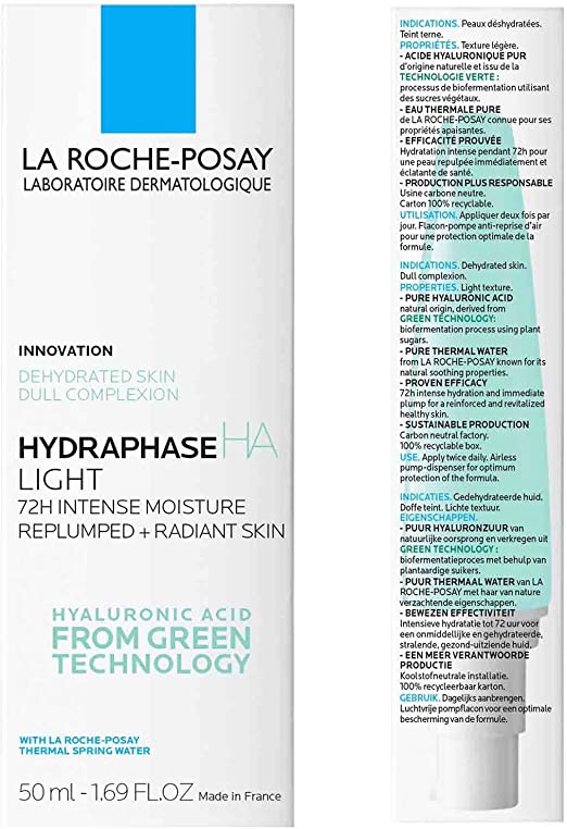 مرطب LA ROCHE POSAY HYDRAPHASE HA LIGHT المكثف لمدة 72 ساعة 50 مل