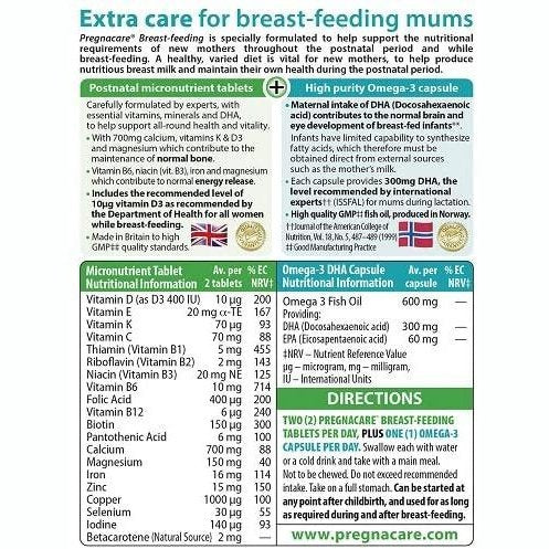  Roll over image to zoom in Vitabiotics Pregnacare Breastfeeding - 84 Capsules
