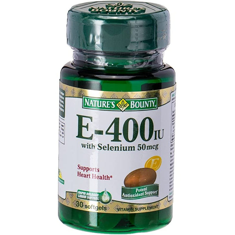 Nature's Bounty E-400IU with Selenium 50 mcg Softgels 30's - Med7 Online