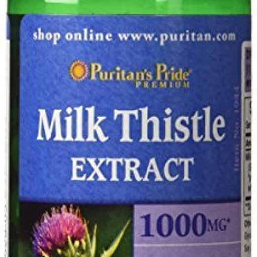Puritan's Pride Milk Thistle 4:1  Extract 1000 mg - 90 Count(1+1),