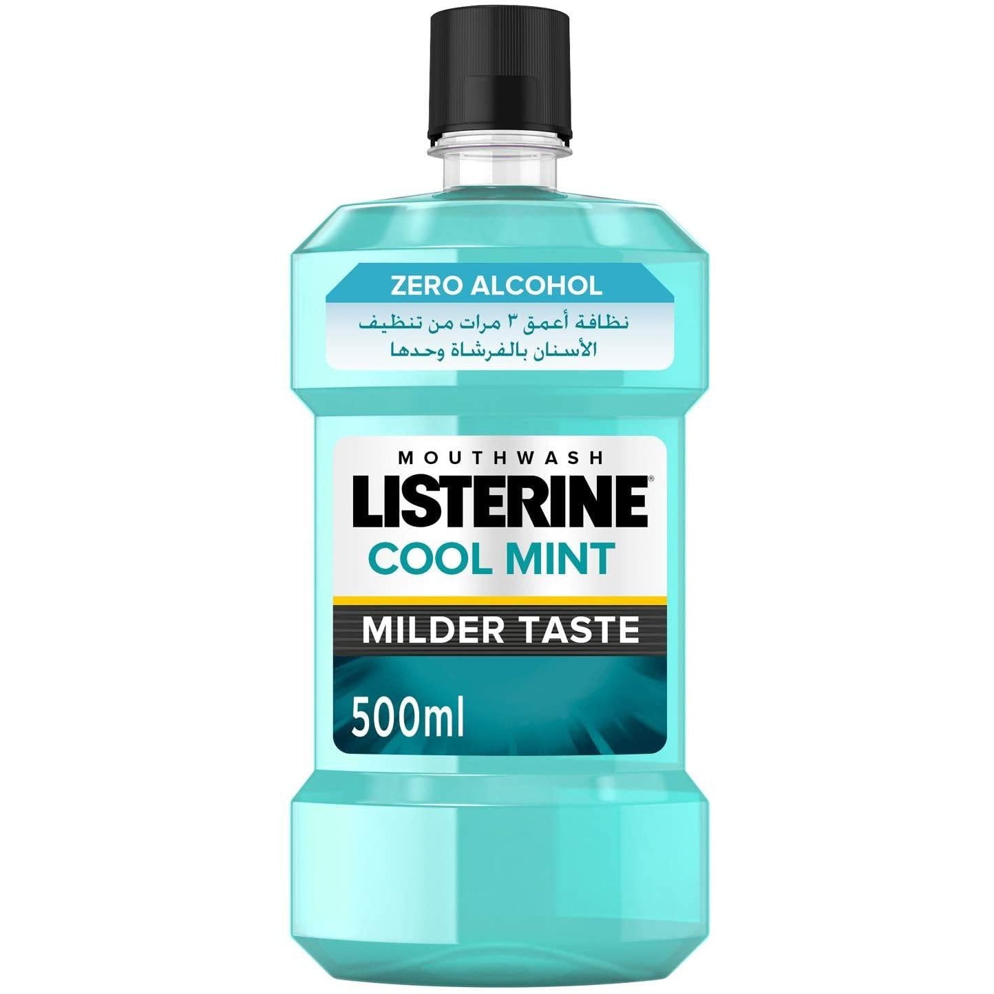 Listerine Breath Freshening Mouthwash, Cool Mint, Milder Taste, 500ml - Med7 Online