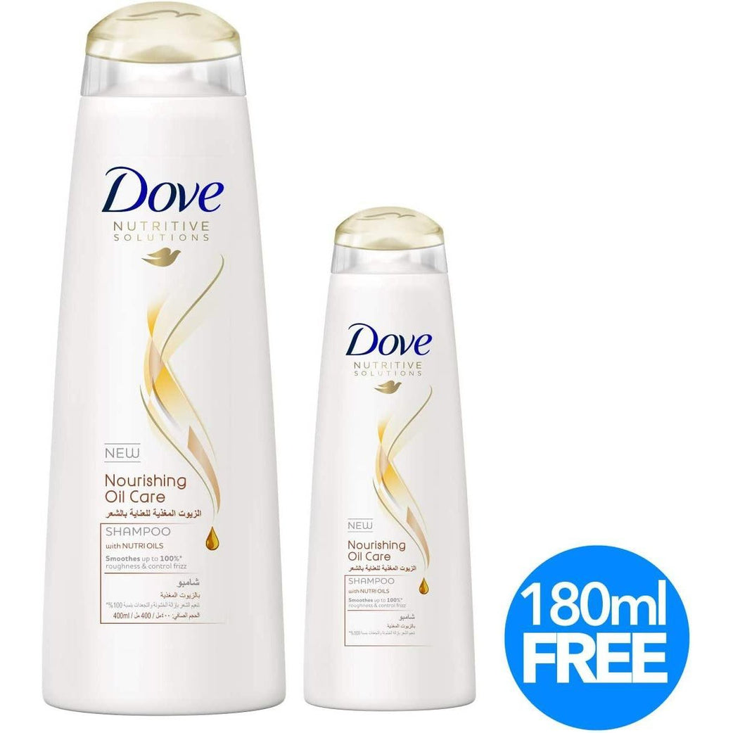 Dove Shampoo Nourishing Oil, 400ml + Free 180 ml - Med7 Online