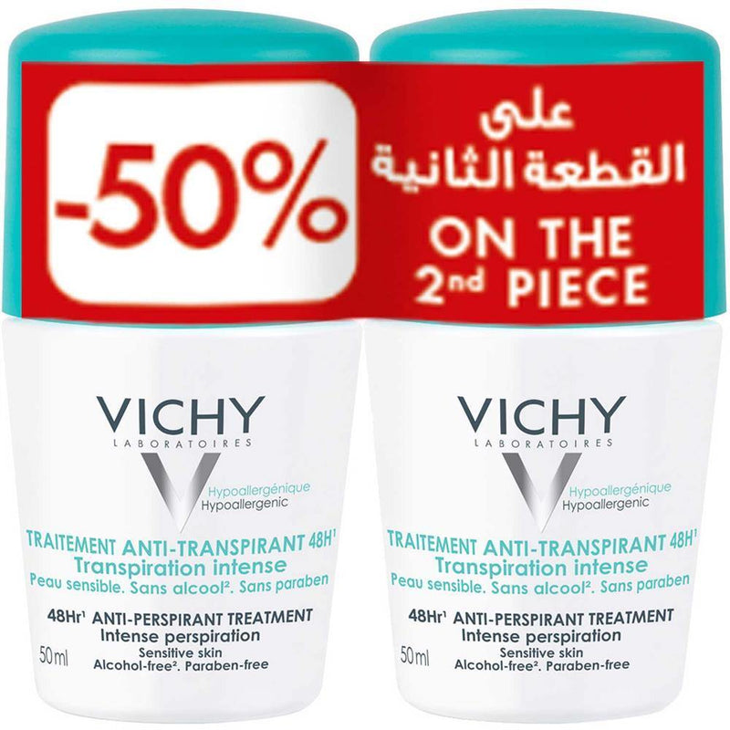 Vichy Deodorant Anti-perspirant Treatment 48h 50ml x2 - Med7 Online